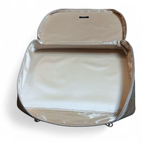 Lancôme Gold Train Case Makeup Bag – Rose Detail – Carrying Handle – Never Used - Picture 11 of 14